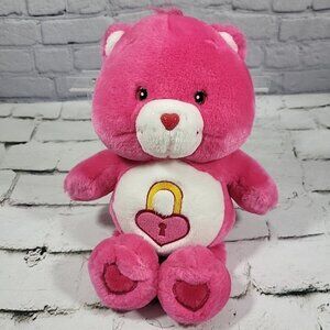 Care Bears Secret Bear Plush Pink 2004 TCFC Rare Stuffed Teddy- No Sounds